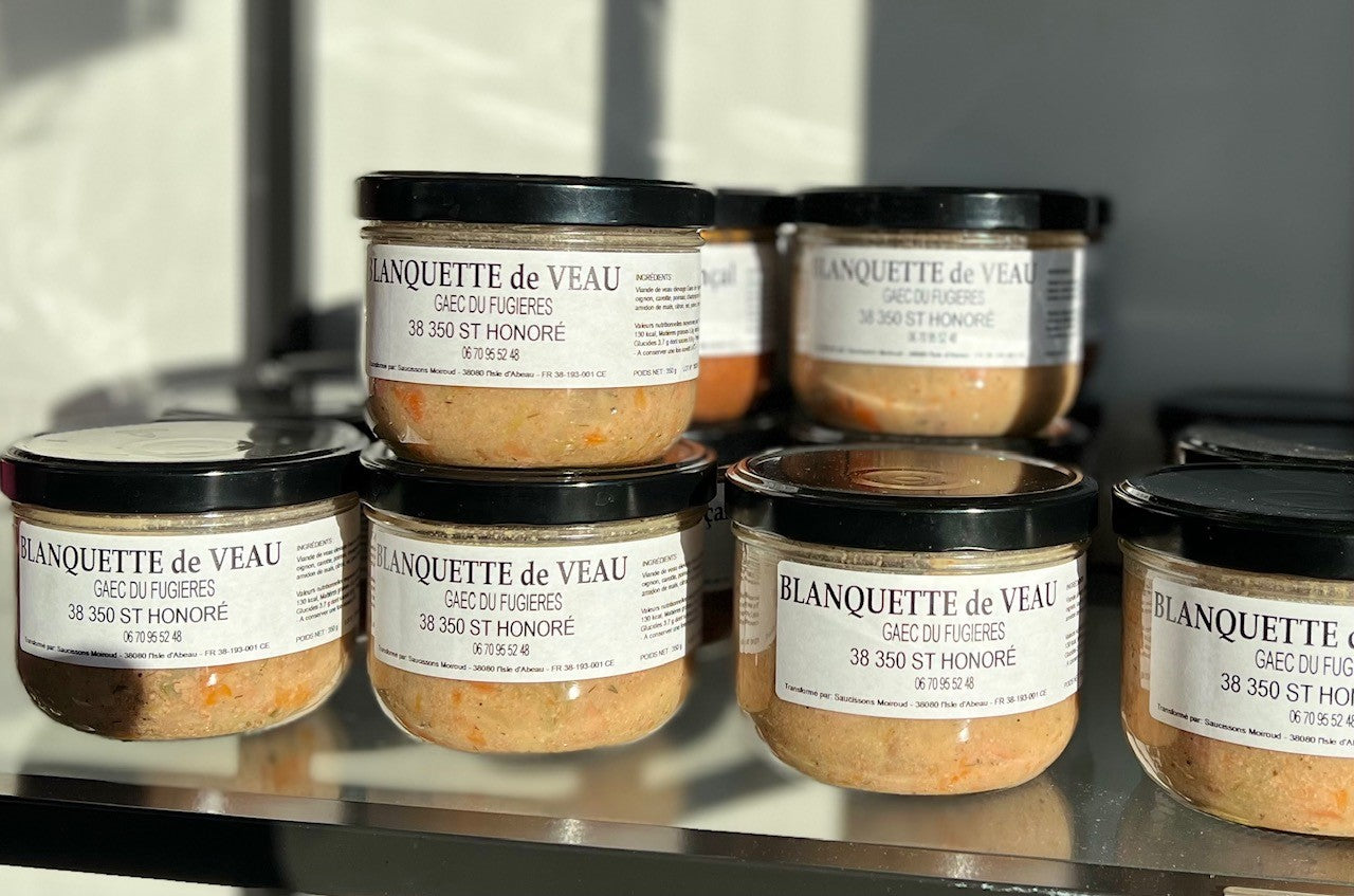 Blanquette de veau cuisinée en bocaux