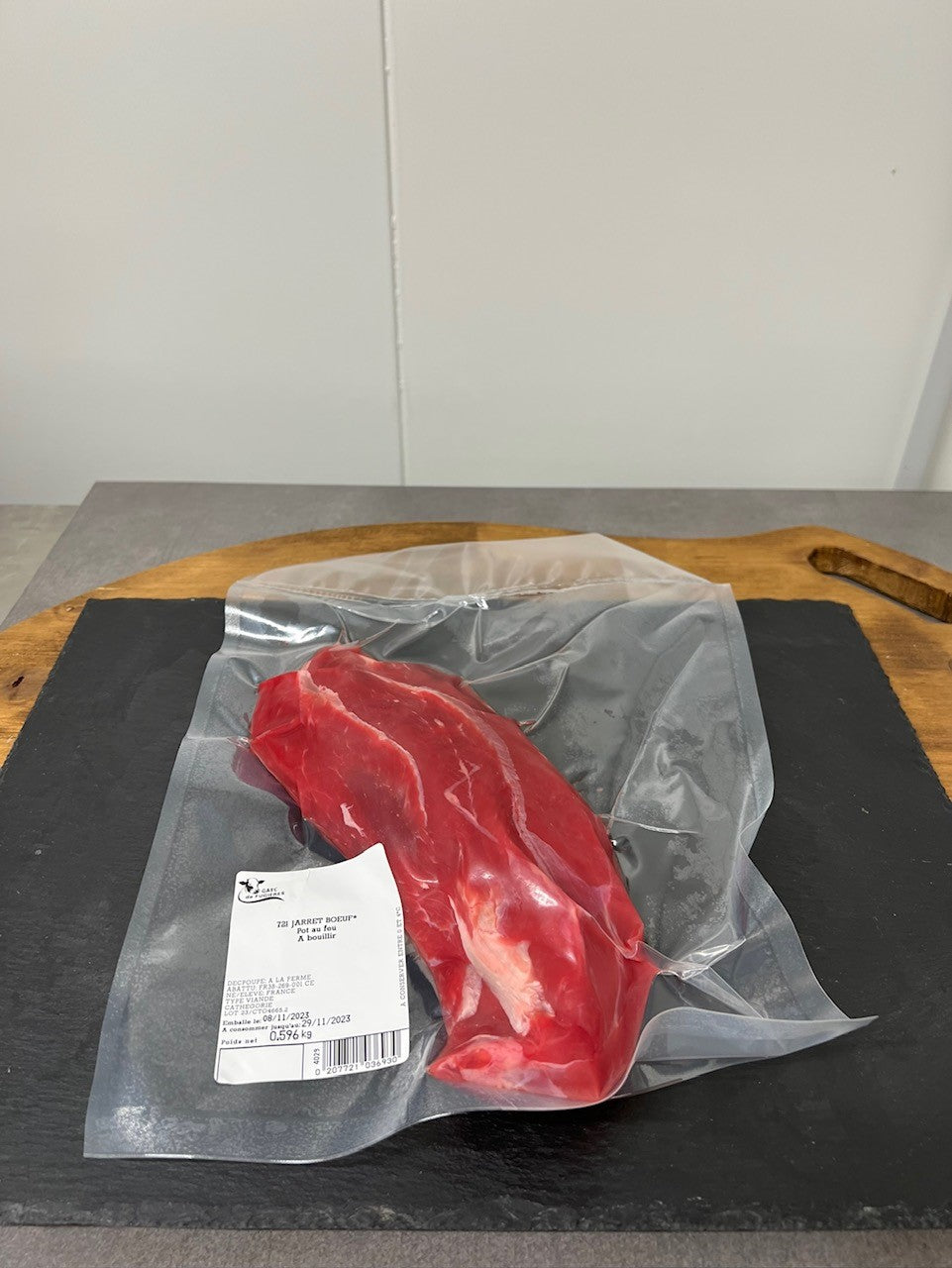 jarret de boeuf emballe sous vide