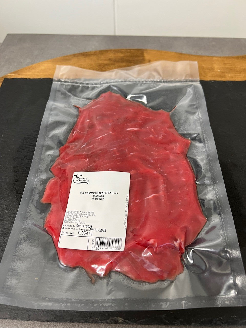 bavette aloyau embalee sous vide