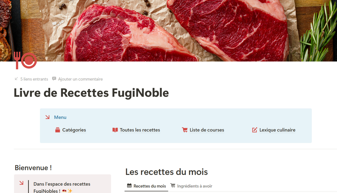 Livre de Recettes des FugiNobles